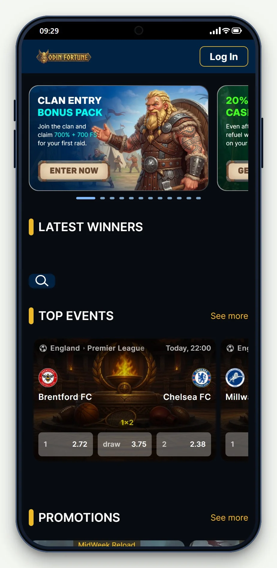 zimpler casinos australia: OdinFortune on mobile