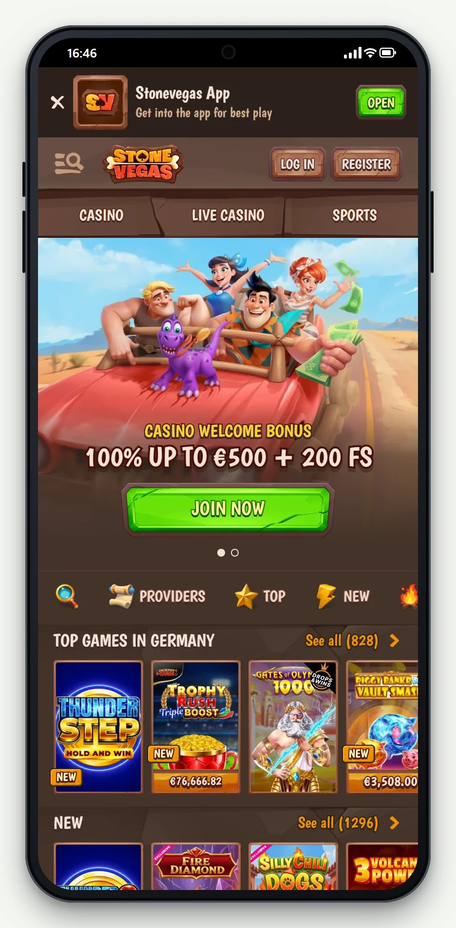 parimad zimpler kasiinod: StoneVegas mobiilis