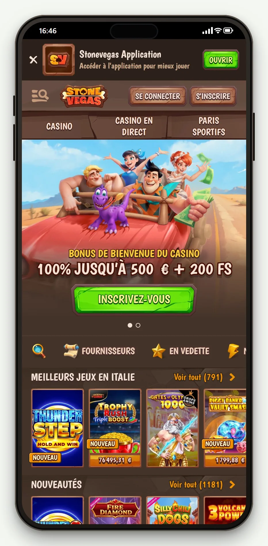 casino zimpler france: StoneVegas sur mobile